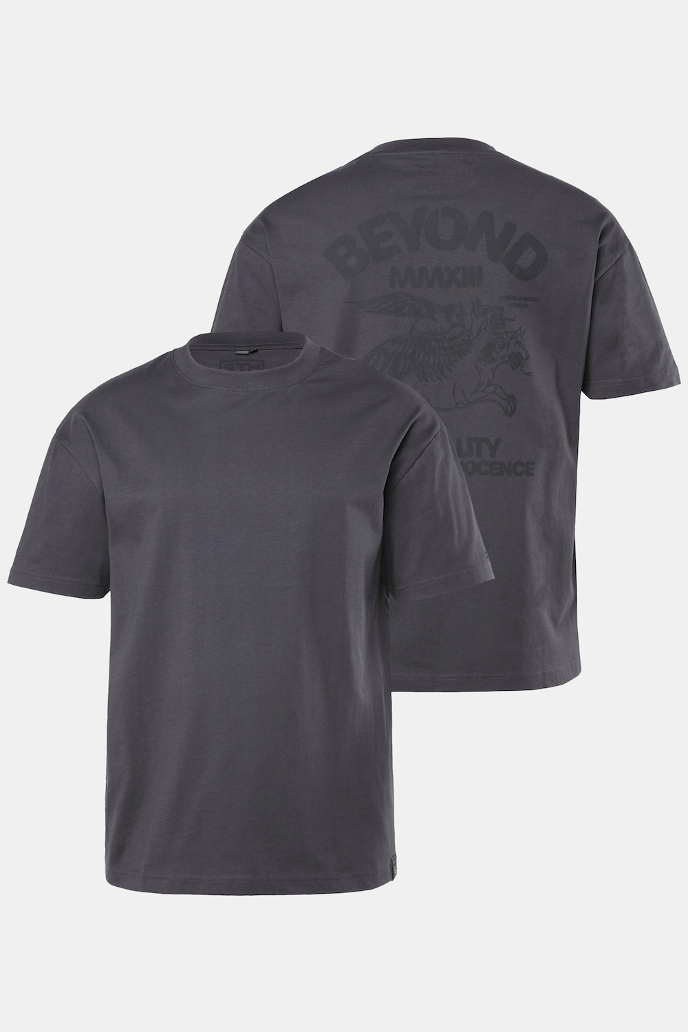 T-Shirt, Halbarm, oversized, Rückenprint, bis 8 XL