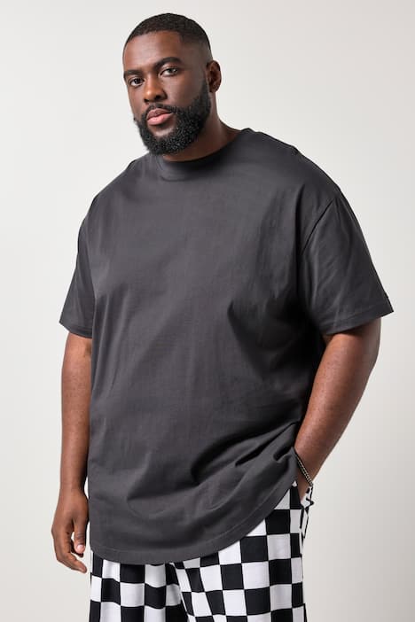 STHUGE T-shirt, korte mouwen, oversized, print op de achterkant, tot 8 XL