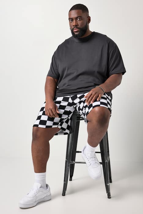 STHUGE T-shirt, korte mouwen, oversized, print op de achterkant, tot 8 XL