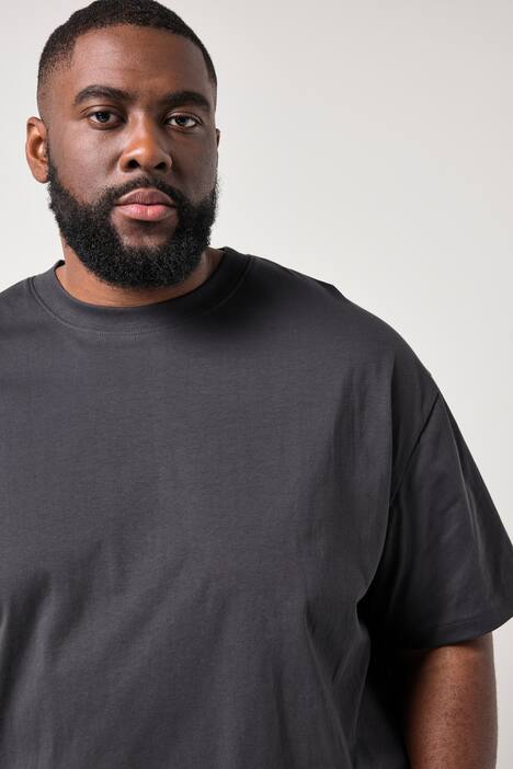 STHUGE T-shirt, korte mouwen, oversized, print op de achterkant, tot 8 XL