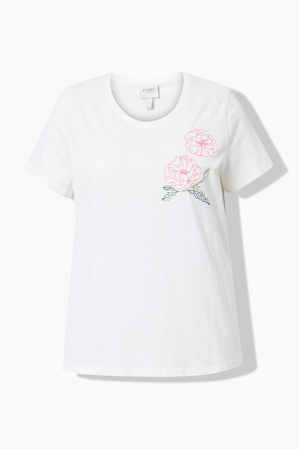 Stora storlekar T-shirt, Dam, vit, storlek: 54/56, Bomull, Ulla Popken
