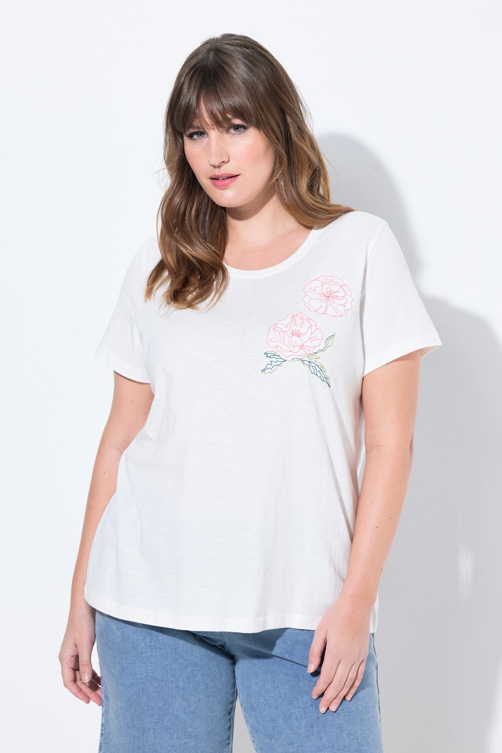 Große Größen T-Shirt, Damen, beige, Größe: 58/60, Baumwolle, Ulla Popken