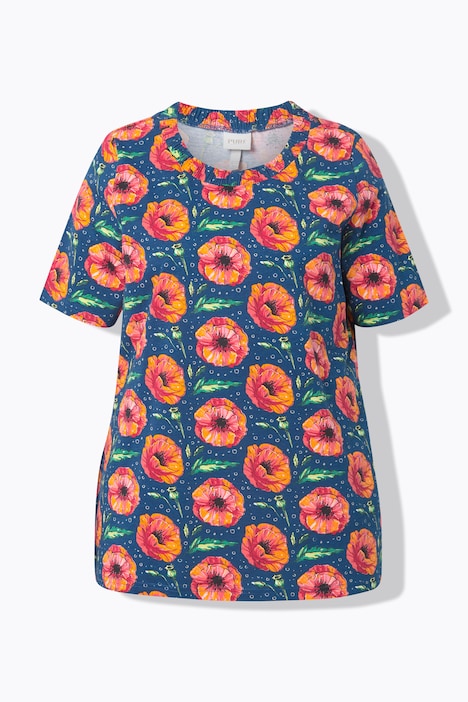 Eco Cotton Short Sleeve Poppy Print Tee