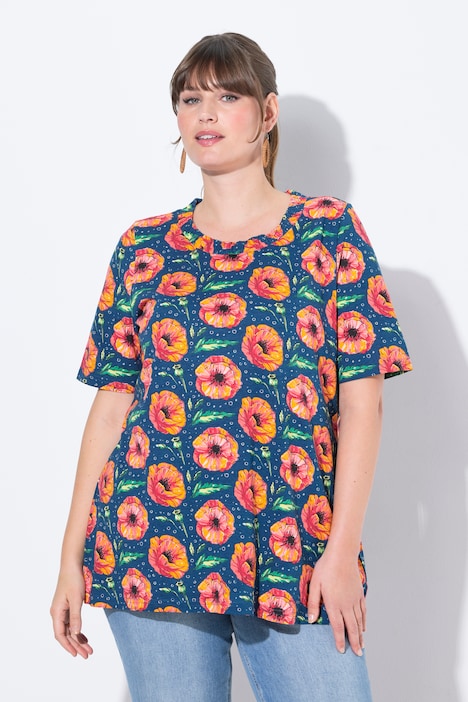 Eco Cotton Short Sleeve Poppy Print Tee