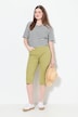 Pantalon capri, fentes d'ourlet, passants de ceinture, coton bio