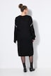 Oversized Seam Long Sleeve Sweater Dress