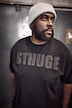 STHUGE T-skjorte, korte ermer, oversized, brysttrykk, opptil 8 XL