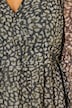 Maxi-Meshkleid, A-Line, Leo-Print, Ballonärmel