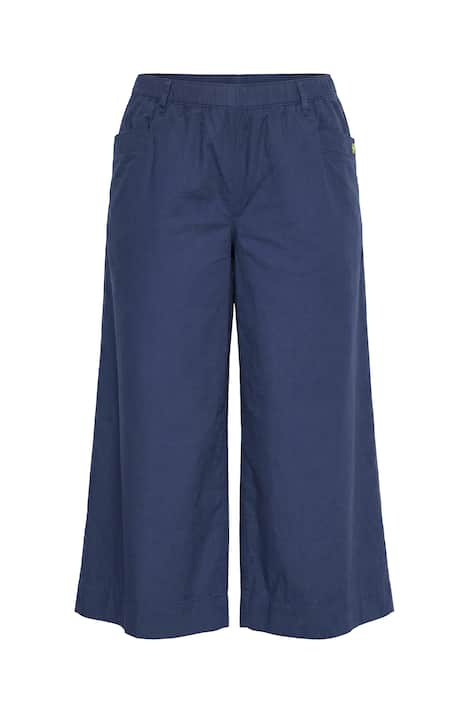 Široké kalhoty, 3/4 délka, pružný pas