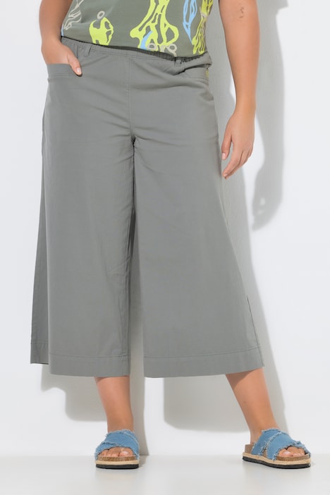3/4 leichte Cotton Culotte, Gummibund