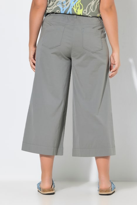 3/4 leichte Cotton Culotte, Gummibund