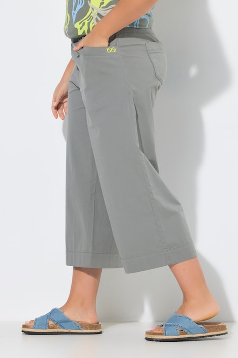 3/4 leichte Cotton Culotte, Gummibund