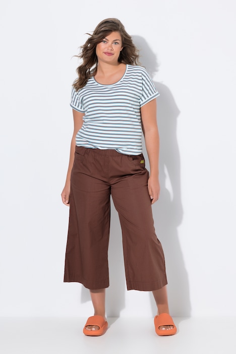 Jupe-culotte, jambe 3/4 et bande élastique