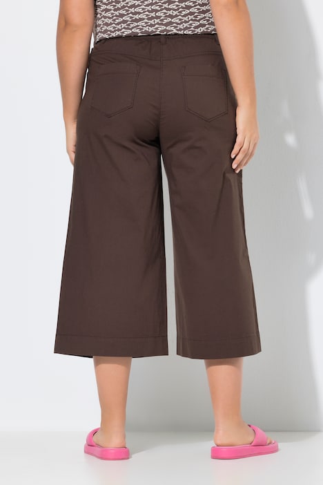 3/4 leichte Cotton Culotte, Gummibund