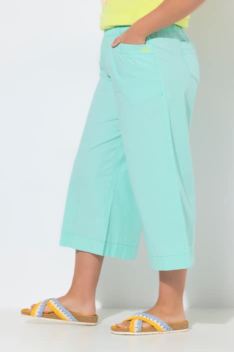 3/4 leichte Cotton Culotte, Gummibund