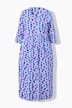 Jerseykleid, Zierbänder, A-Linie, Rundhals, 3/4-Arm
