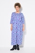 Jerseykleid, Zierbänder, A-Linie, Rundhals, 3/4-Arm