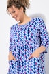 Jerseykleid, Zierbänder, A-Linie, Rundhals, 3/4-Arm