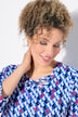 Jerseykleid, Zierbänder, A-Linie, Rundhals, 3/4-Arm