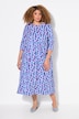 Jerseykleid, Zierbänder, A-Linie, Rundhals, 3/4-Arm