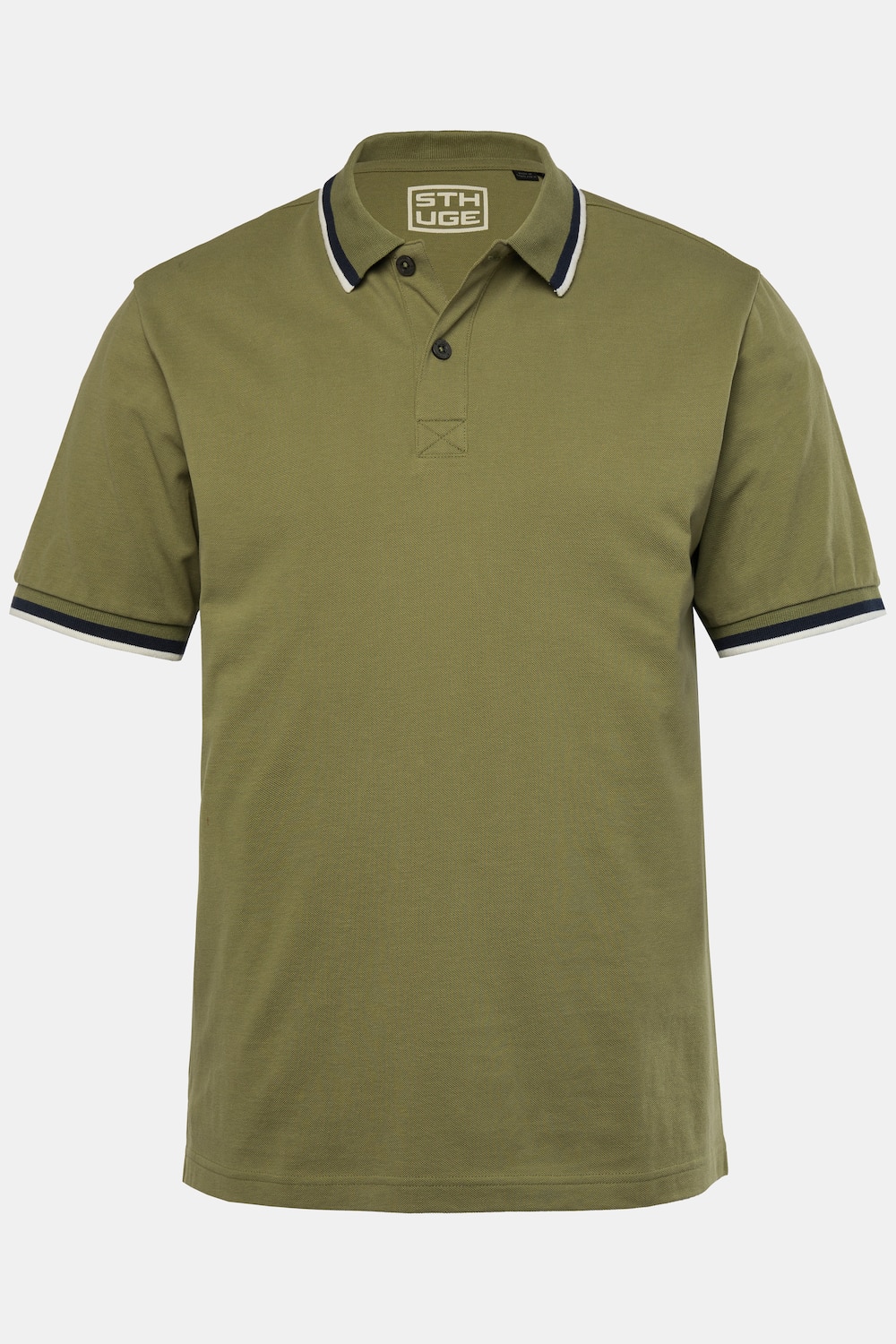 Große Größen STHUGE Poloshirt, Herren, grün, Größe: XL, Baumwolle, STHUGE