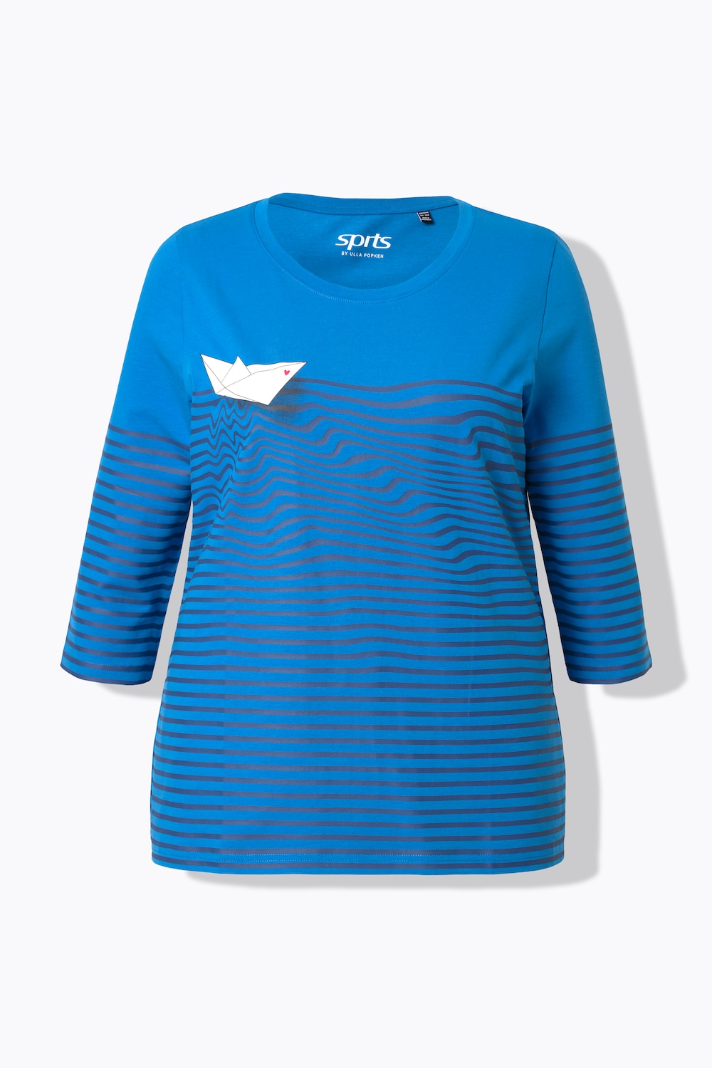 Stora storlekar Shirt, Dam, turkos, storlek: 50/52, Bomull, Ulla Popken