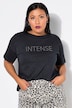 INTENSE Rhinestone Lettering Short Sleeve Tee