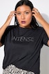 INTENSE Rhinestone Lettering Short Sleeve Tee