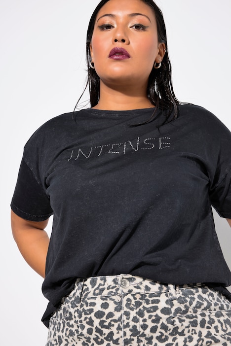 INTENSE Rhinestone Lettering Short Sleeve Tee