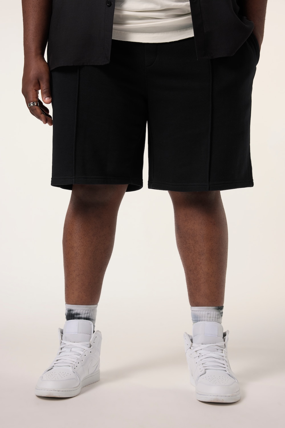 STHUGE sweatbermuda, elastische band, naad op de pijp, tot 8XL