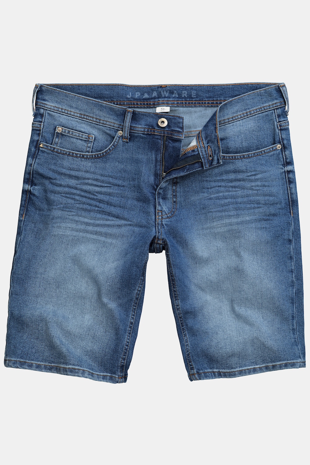 JP AWARE Jeansbermuda, Denim, FLEXNAMIC®, Bauchfit, recycelten Polyester