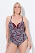 Maillot de bain à bonnets souples et armatures. Motif jungle. Matière recyclée