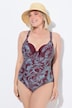Maillot de bain à bonnets souples et armatures. Motif jungle. Matière recyclée