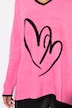 Pull motif cœurs, coupe confortable