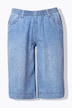 Bermudas de mezcla de lino, pernera ancha, cintura elástica