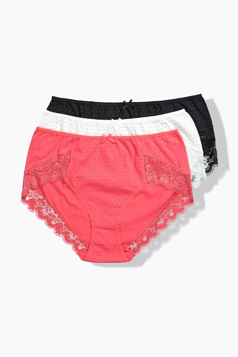 Kantoorslips, set van 3, kanten randen, voor lang zitten