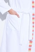 Badjas, gestreepte randen, strikceintuur, lange mouwen