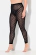 Leggings con medias, malla, estampado de corazones en flock