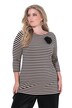 Pruhované tričko, A střih, odepínací květinová brož