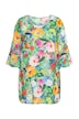 Tunika, A střih, plošný potisk, 3/4 rukávy