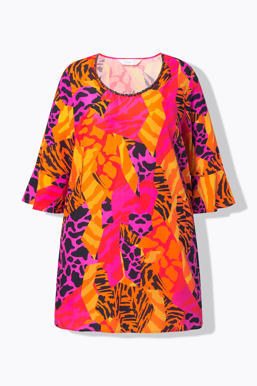 Stora storlekar Tunika, Dam, orange, storlek: 52, Viskos, Mia Moda