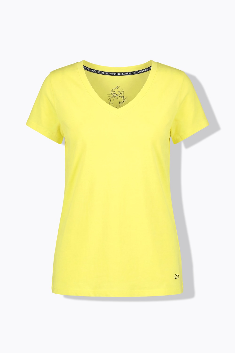Stora storlekar T-shirt, Dam, gul, storlek: 56/58, Bomull, LAURASON
