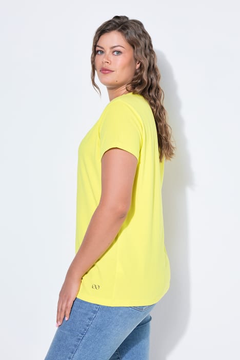 T-shirt, V-hals, halflange mouw, OEKO-TEX Made in Green