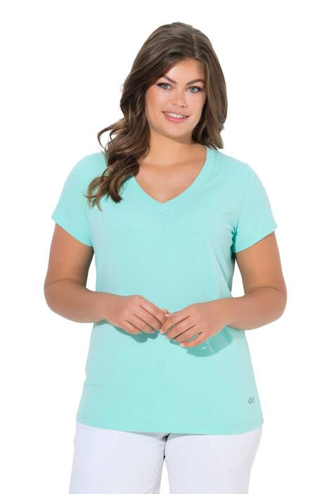 Tričko, výstřih do V, krátké rukávy, OEKO-TEX Made in Green