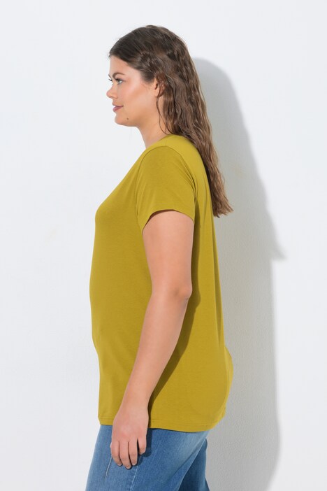 T-shirt, dekolt w serek, rękaw 1/2, OEKO-TEX Made in Green