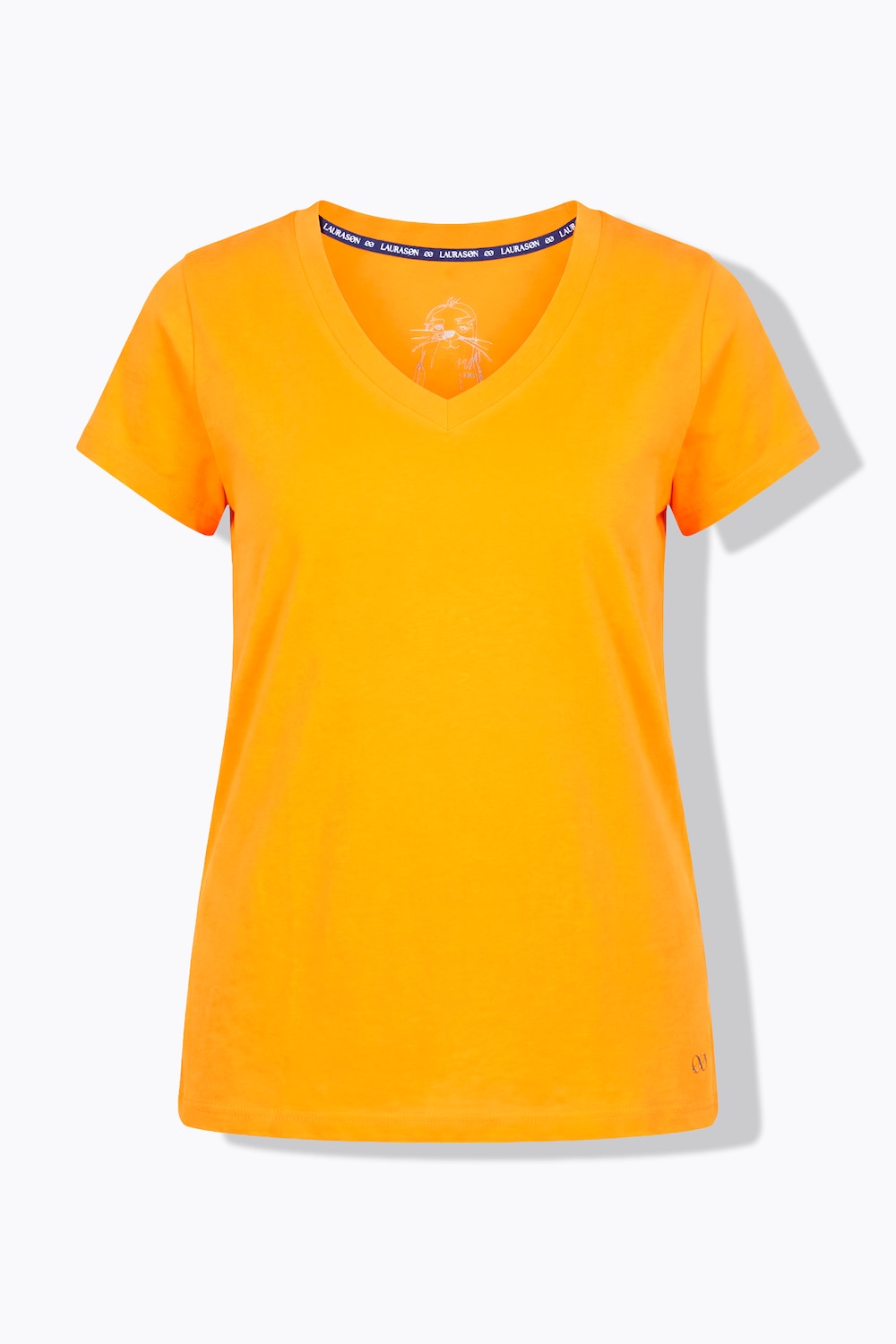 Stora storlekar T-shirt, Dam, orange, storlek: 48/50, Bomull, LAURASON