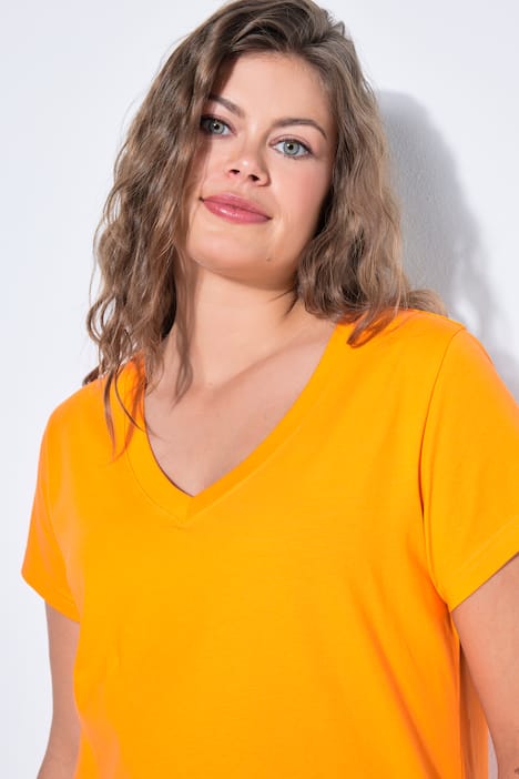 T-shirt, V-hals, halflange mouw, OEKO-TEX Made in Green