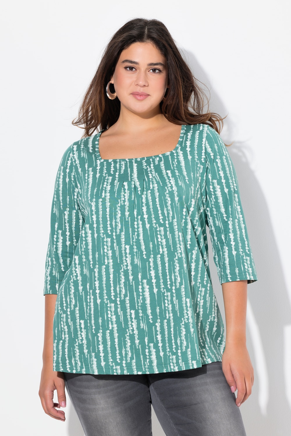 Große Größen Shirt, Damen, türkis, Größe: 46/48, Baumwolle, Ulla Popken