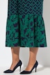Mixed Print Short Sleeve Square Neck Knit Pocket Dress