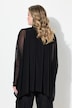 Bluse, oversized, net, glittersten, top